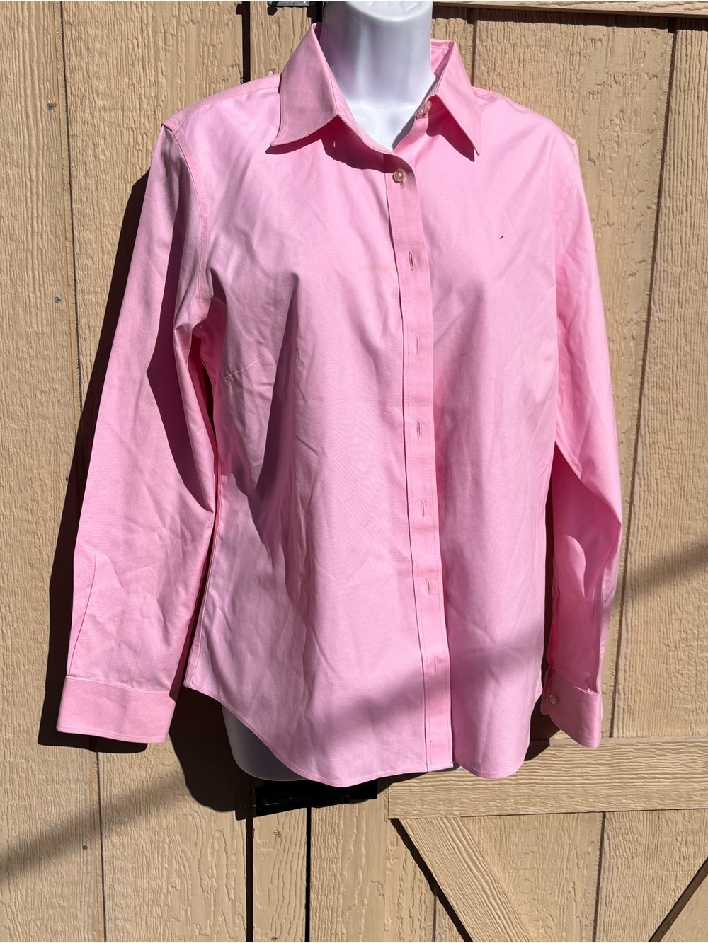 Lands' End Pink Button-Down Shirt